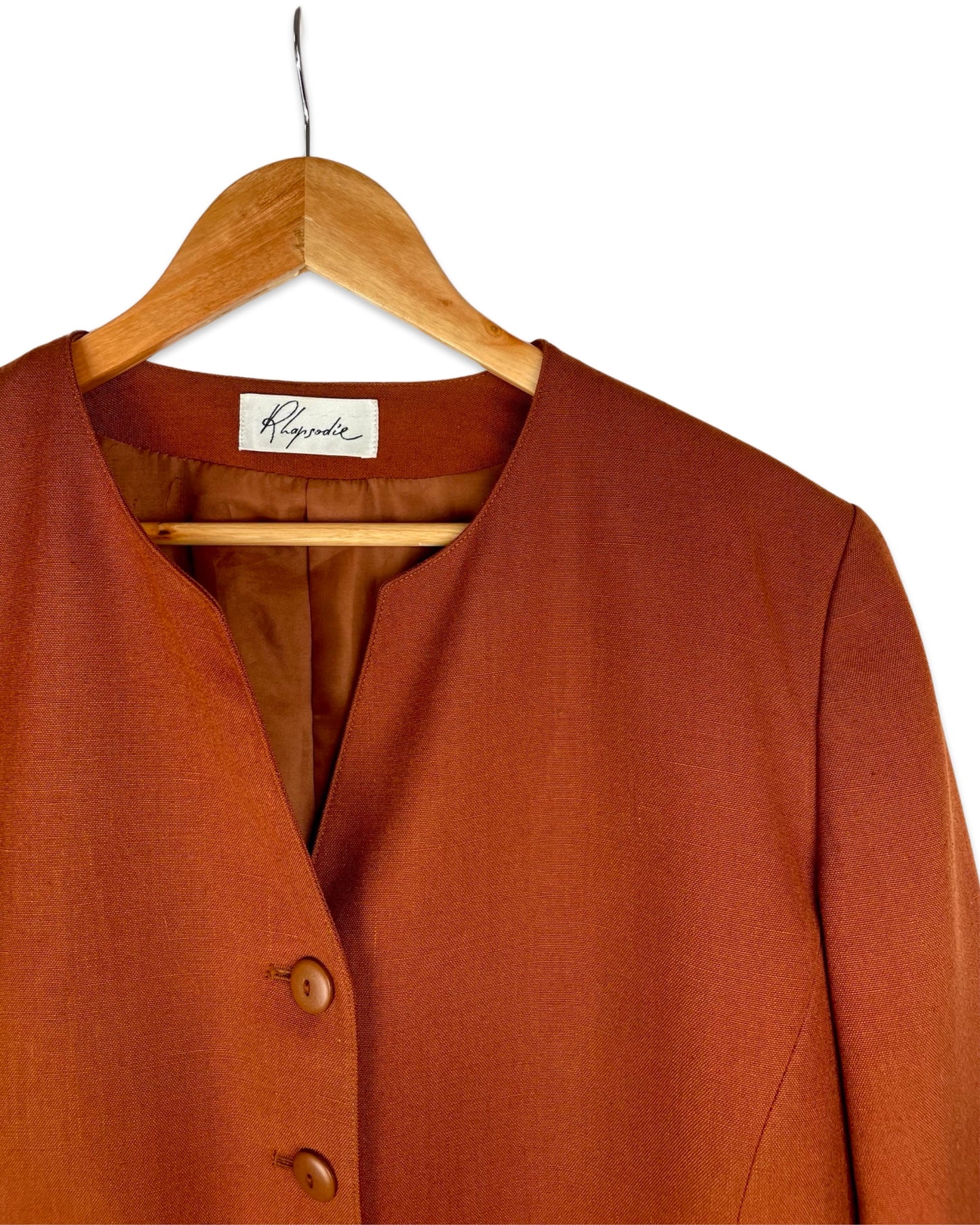 Vintage Cognac blazer - XL - Petit Paris Vintage