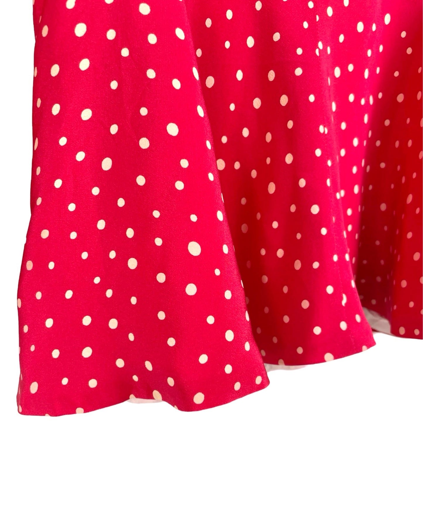 Vintage Zijden stippelblouse met schootje - S - Petit Paris Vintage