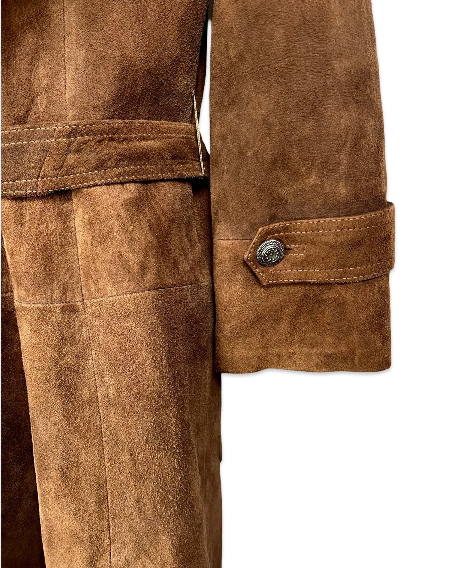 Vintage suède trenchcoat - S