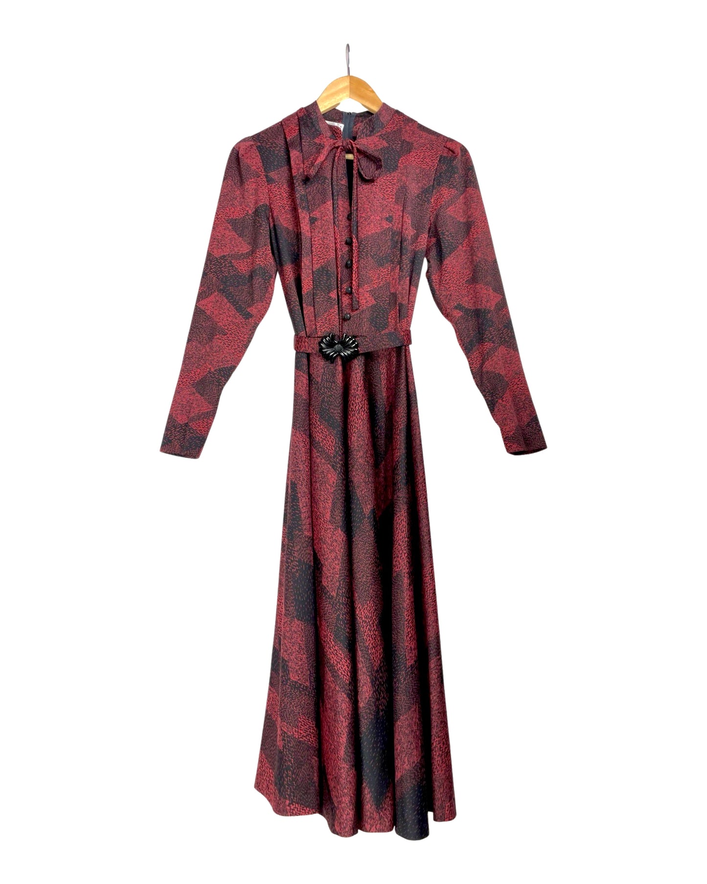 Vintage Midijurk met ceintuur - S - Petit Paris Vintage