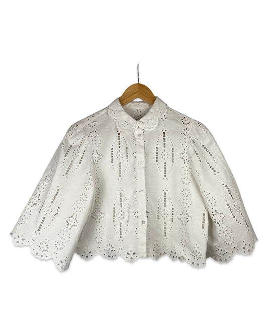 Broderie blouse - S