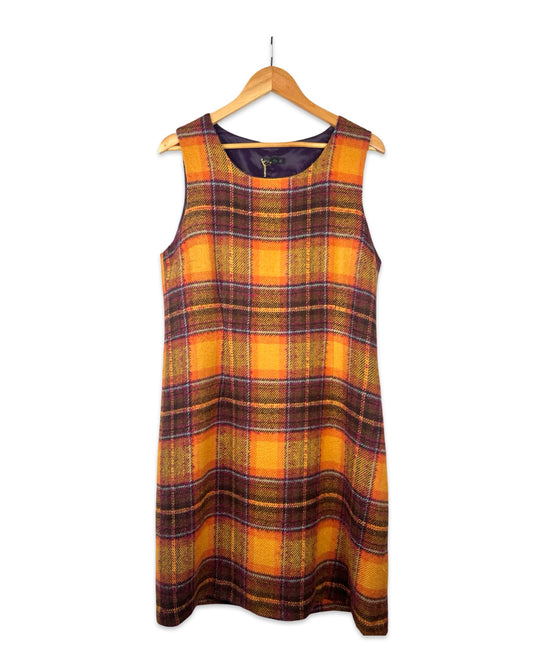 Geruite vintage jurk - L