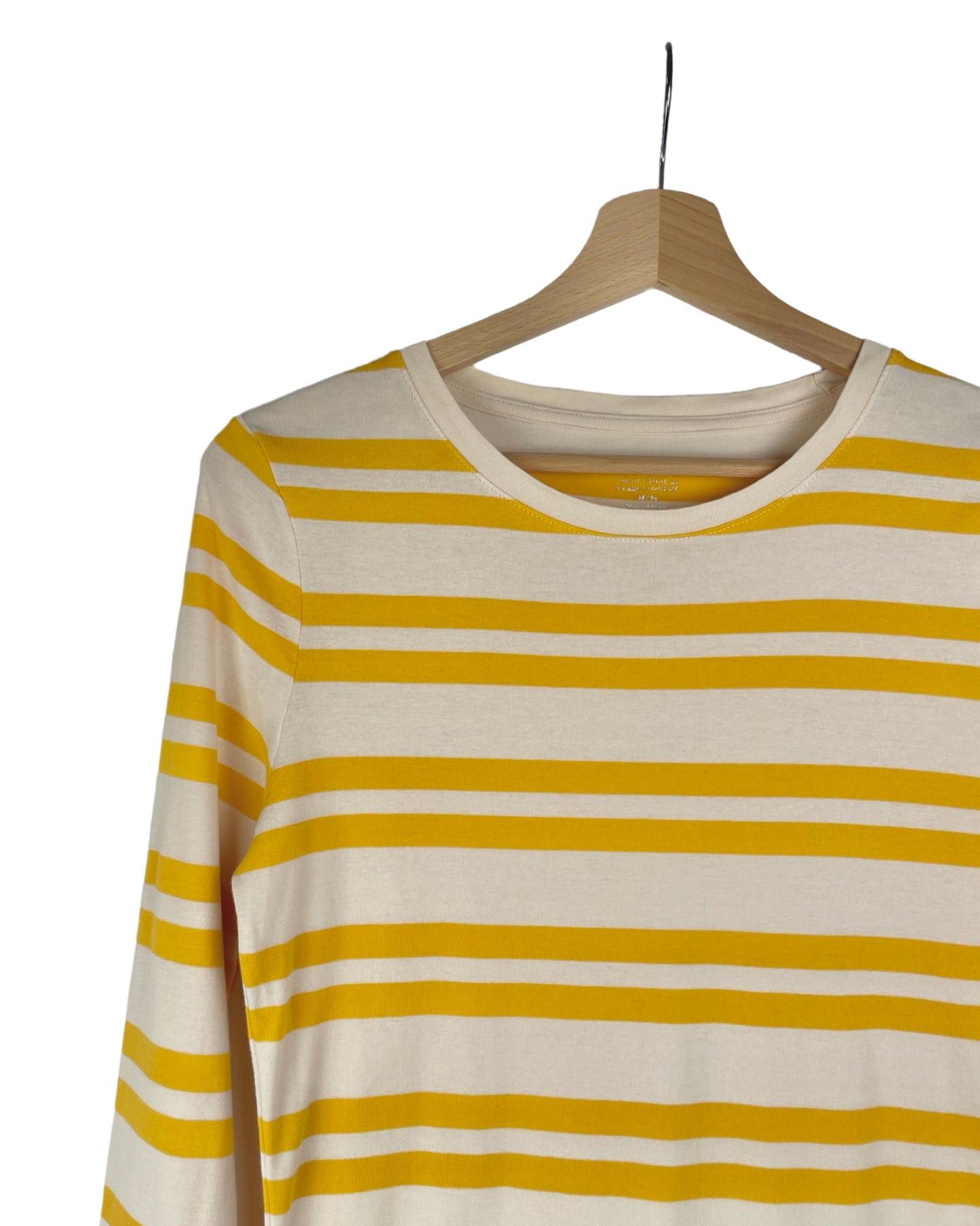 Vintage Shirt met gele strepen - S - Petit Paris Vintage