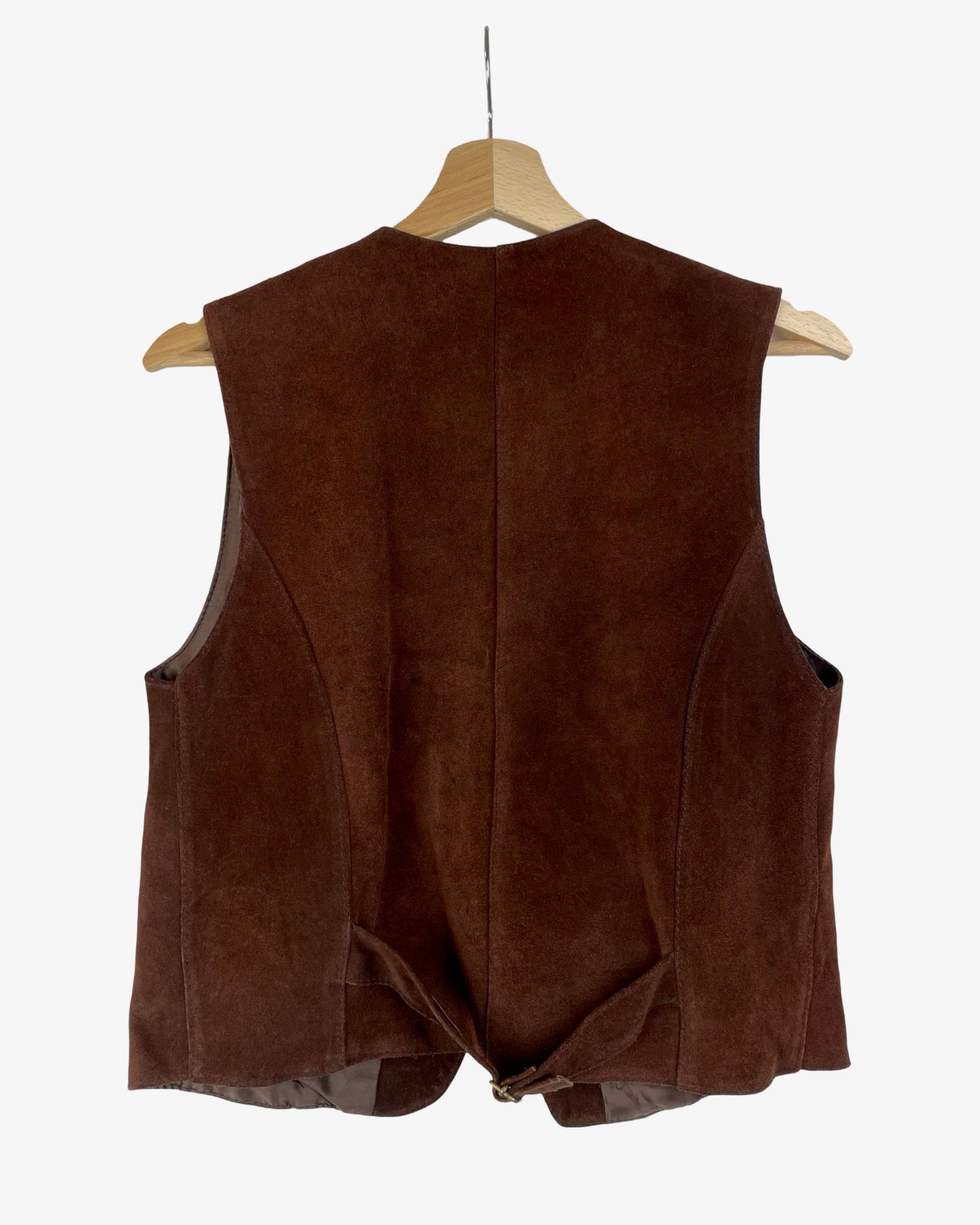 Vintage Bruin suède gilet - S - Petit Paris Vintage