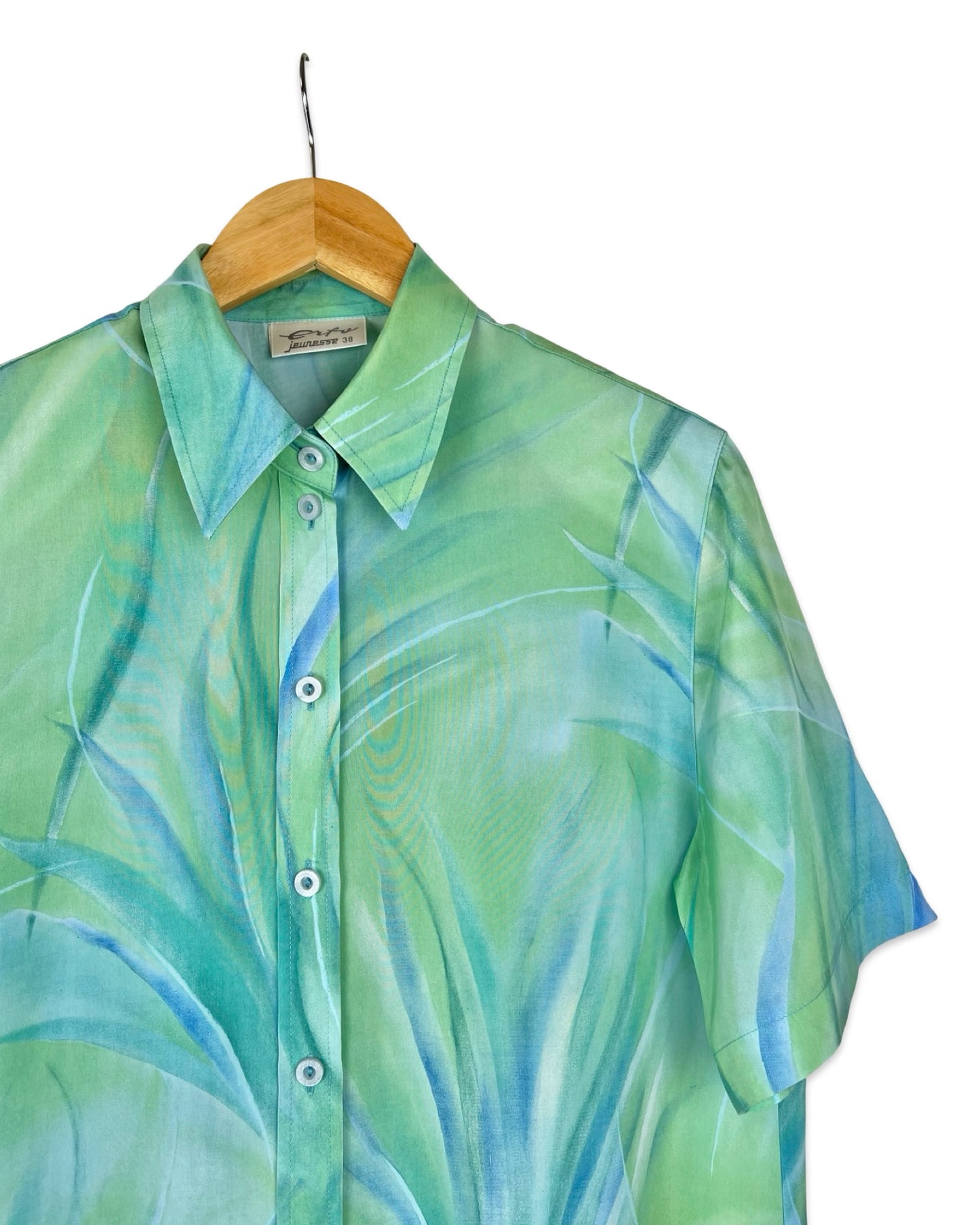 Zeegroene blouse - M