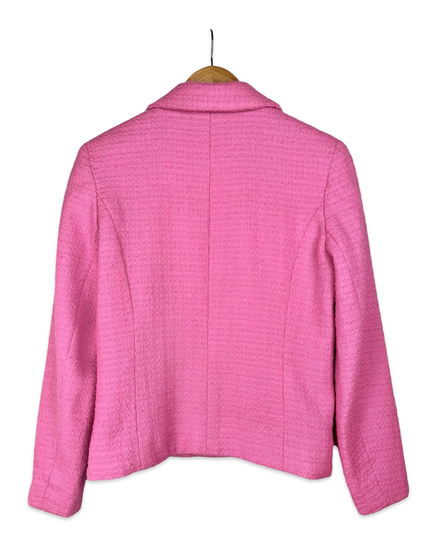 Vintage roze bouclé blazer - M