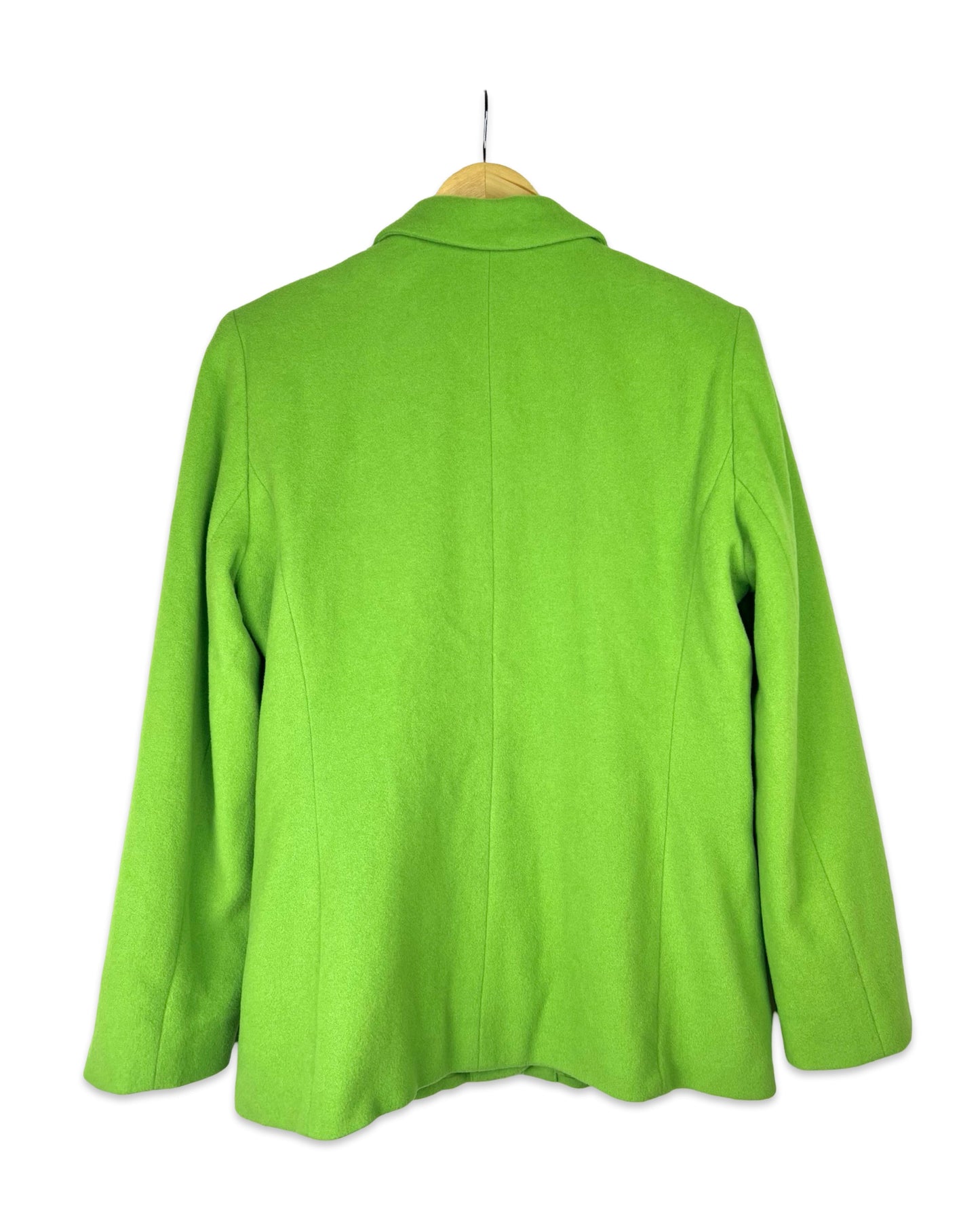 Groene wollen blazer - L