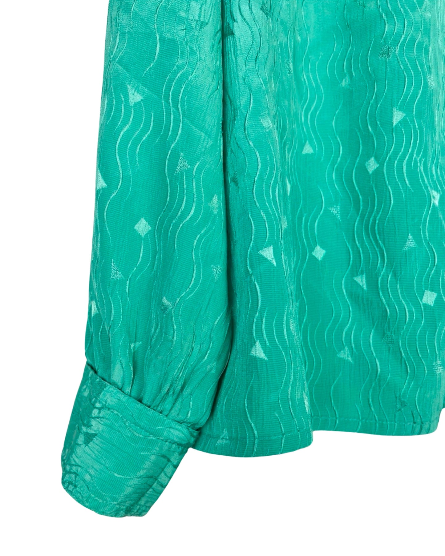 Vintage Turquoise blouse - L - Petit Paris Vintage