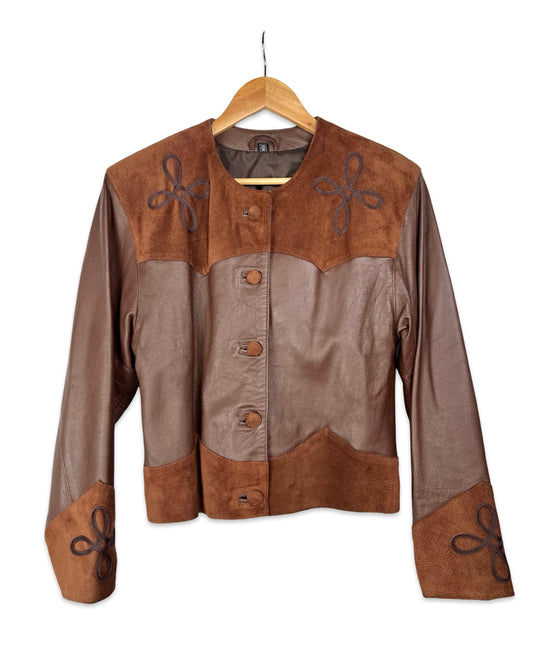 Western vintage leren jack - M