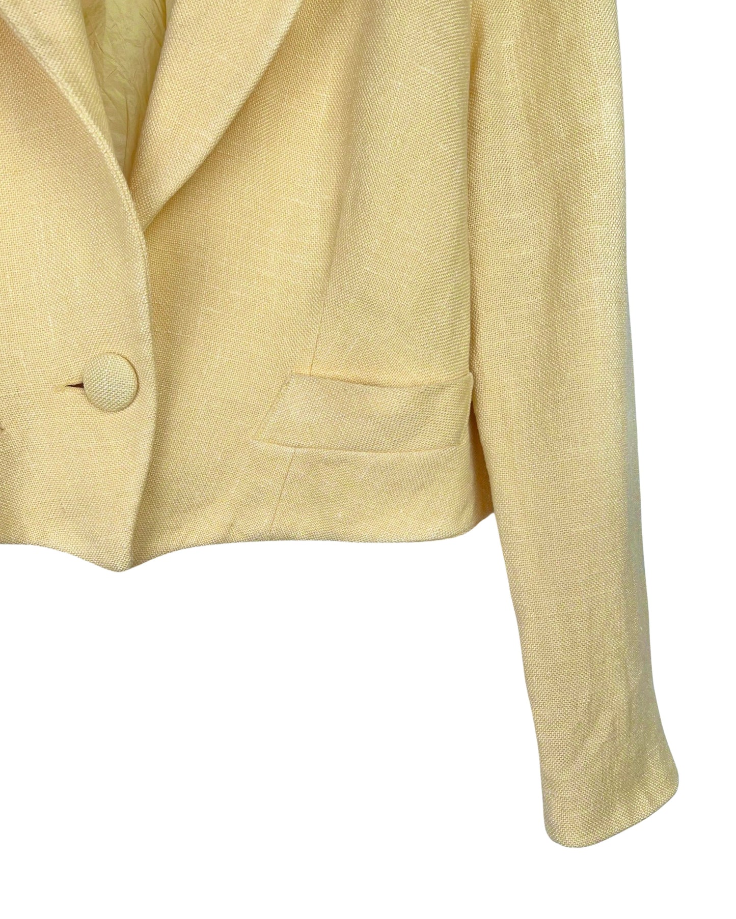 Pastel gele blazer - L