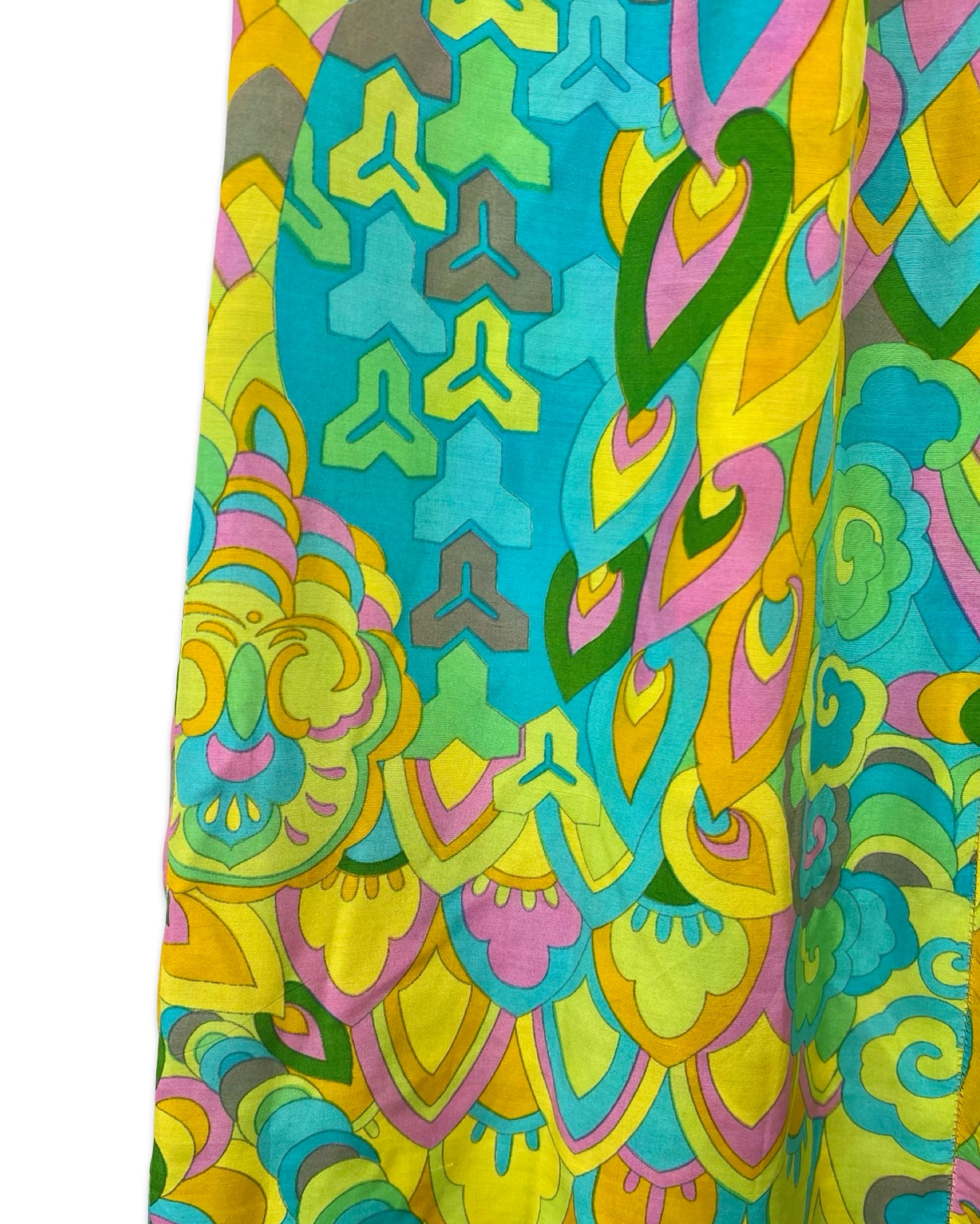 Vintage zijden sixties jurk - M