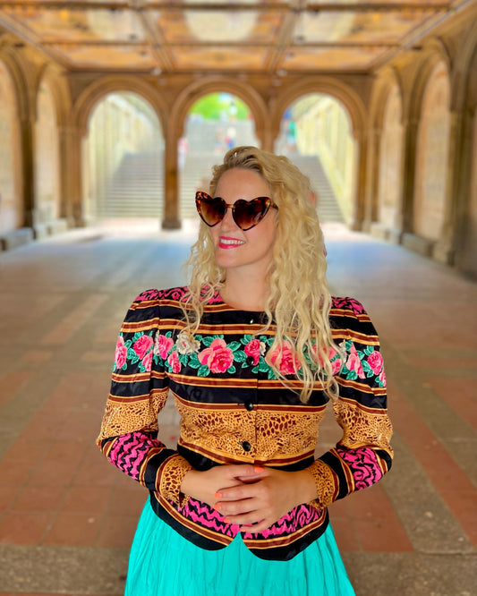 Vintage Zijden blazer - XS/S - Petit Paris Vintage