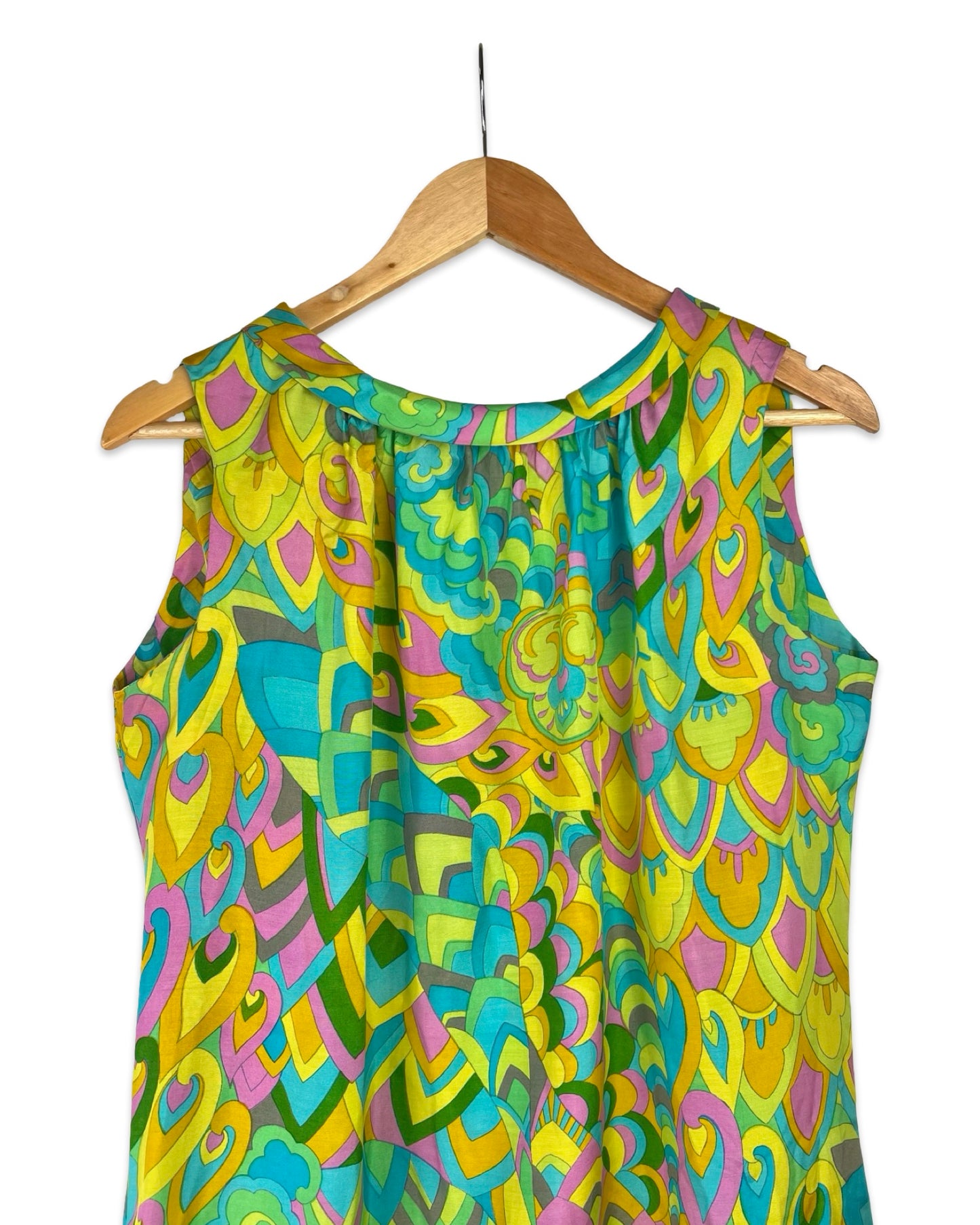 Vintage zijden sixties jurk - M