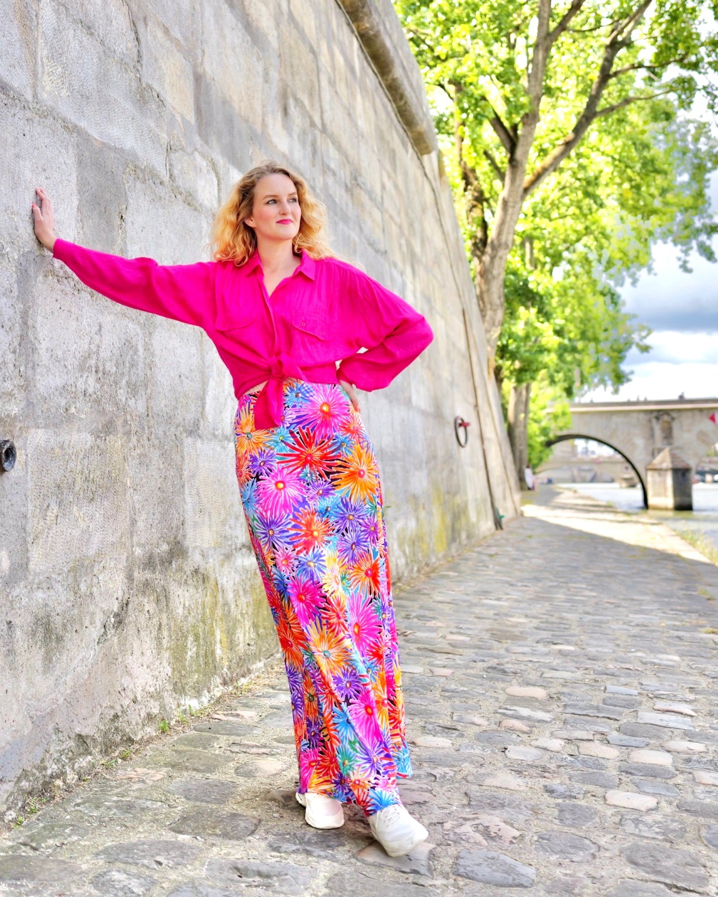 Multicolor maxi rok - M