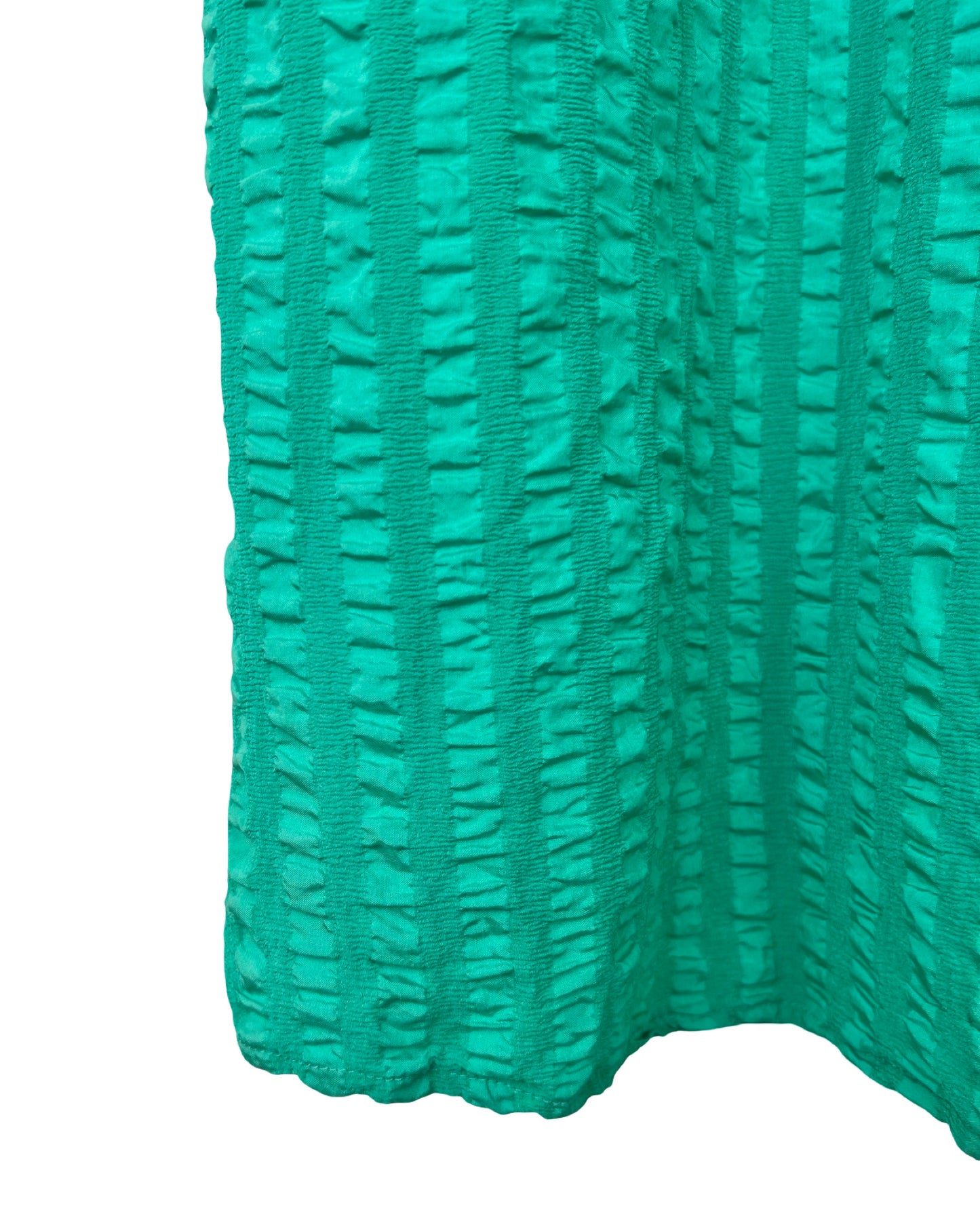 Turquoise zijden vintage blouse - S/M
