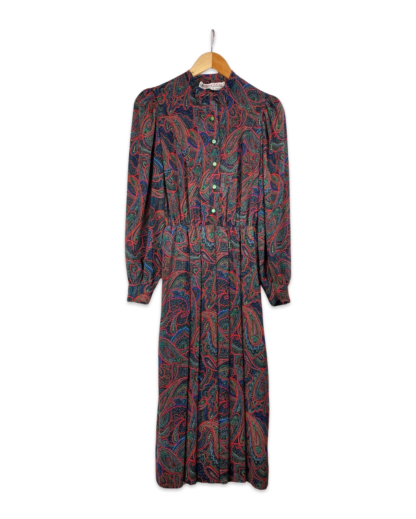 Vintage Paisley jurk - S/M - Petit Paris Vintage