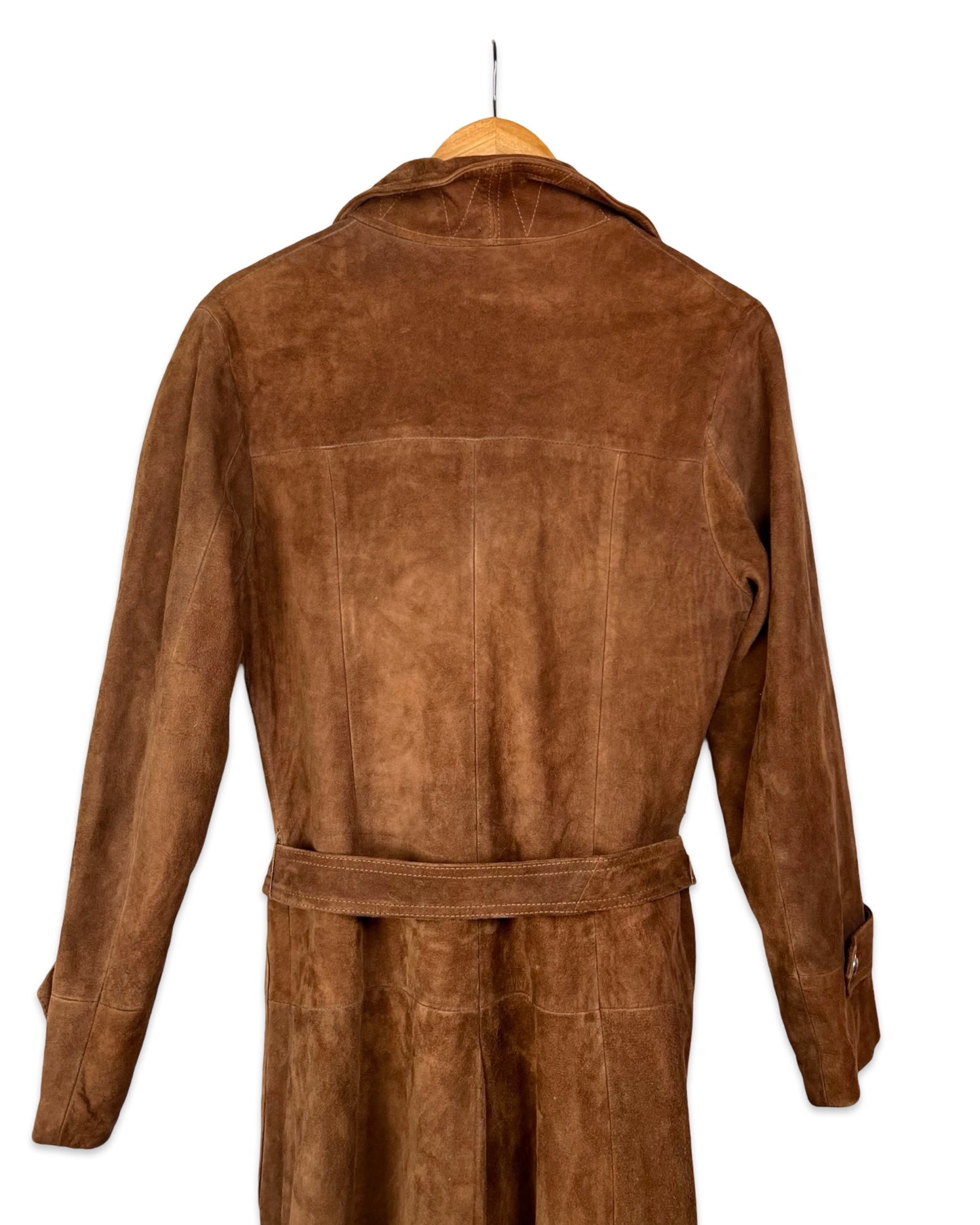 Vintage suède trenchcoat - S