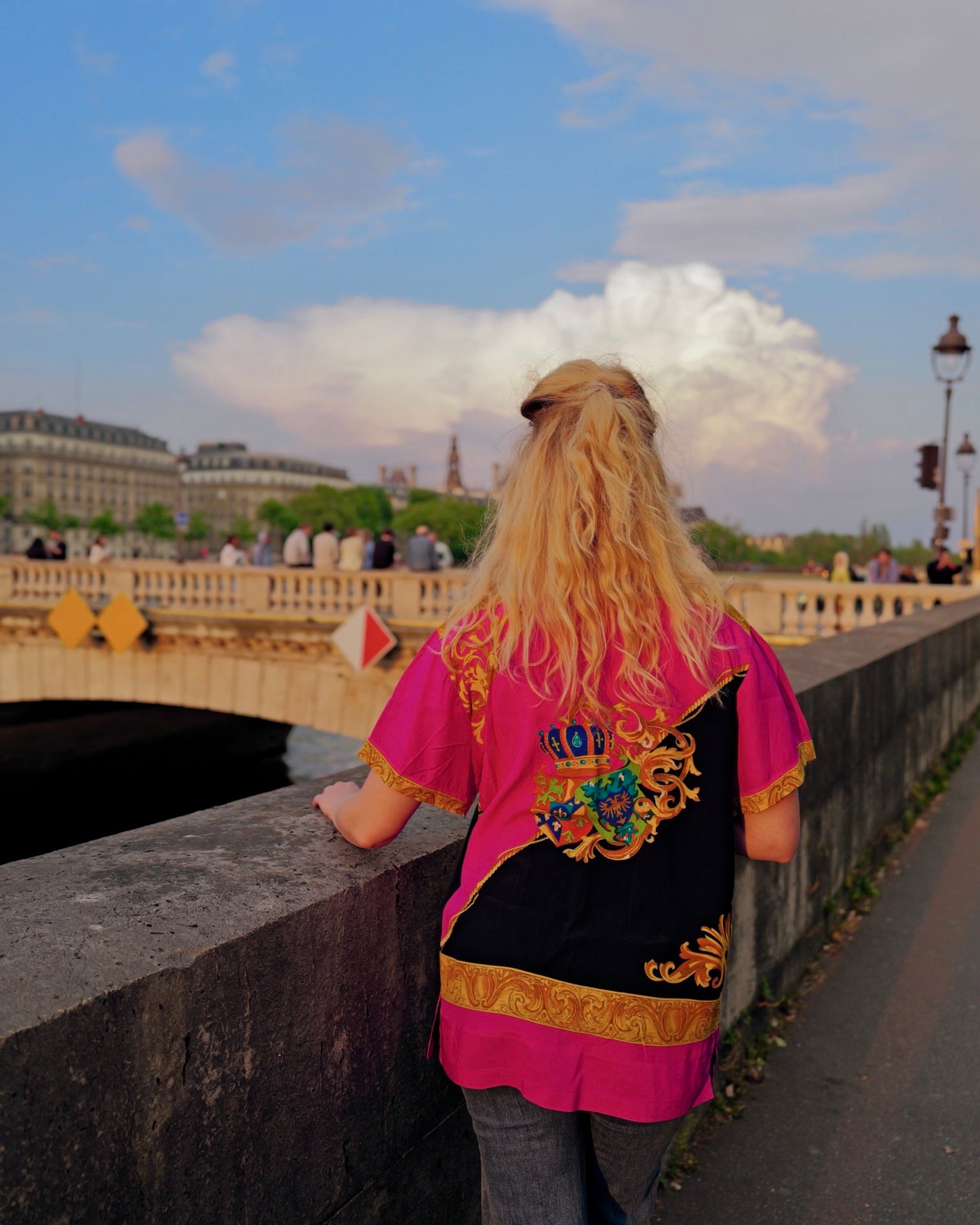 Vintage Colourblock blouse - L - Petit Paris Vintage