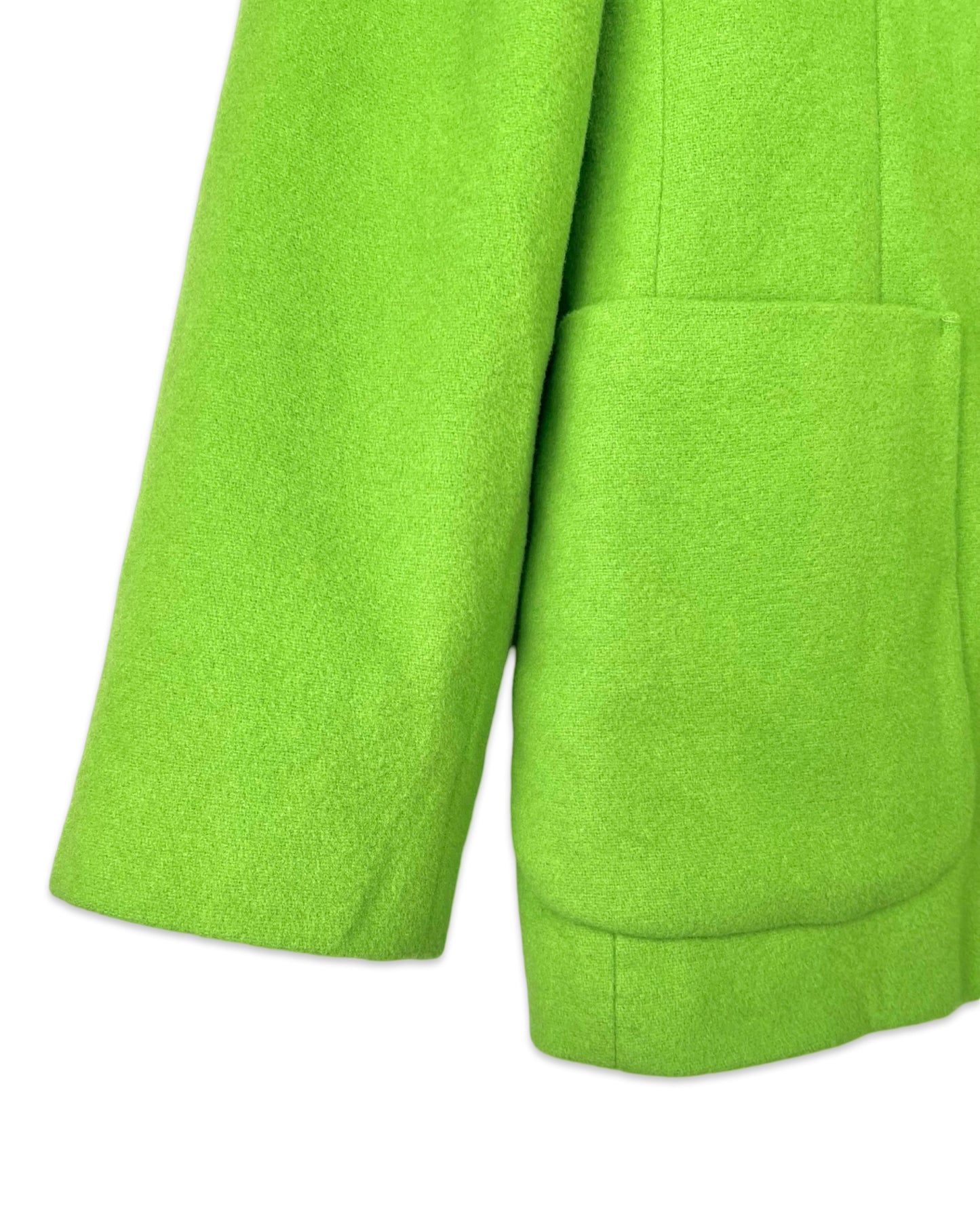 Groene wollen blazer - L