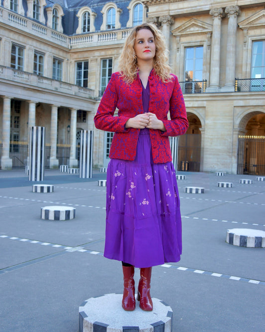 Vintage Midi strokenrok - M/L - Petit Paris Vintage