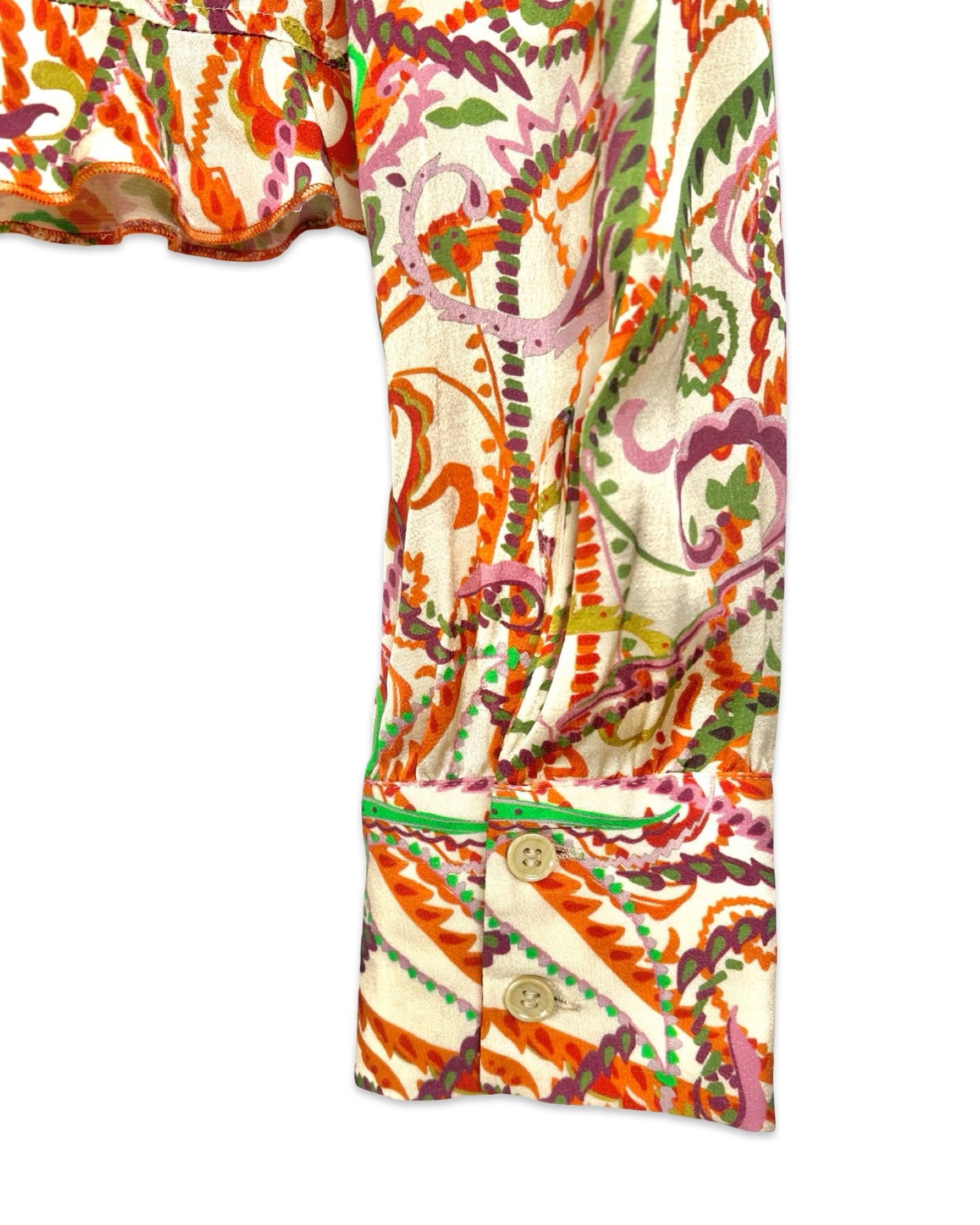 Cropped blouse met ruches - XL