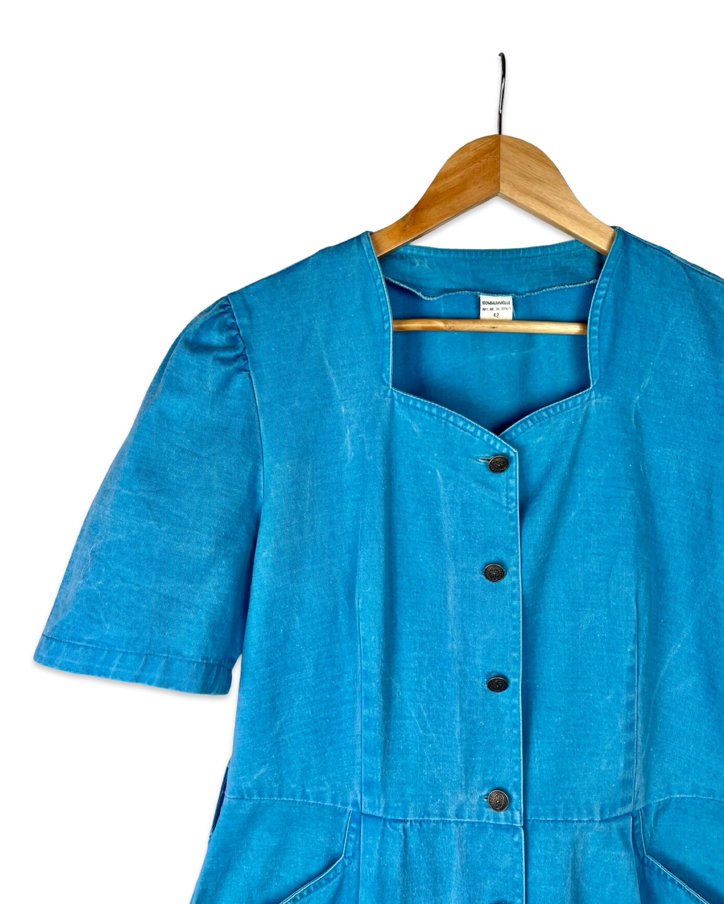 Blauwe denim jurk - L