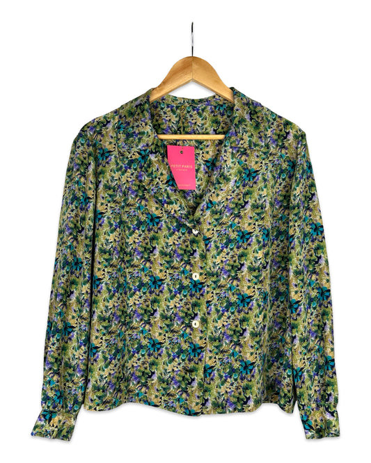 Vintage Zijden blouse - XL - Petit Paris Vintage