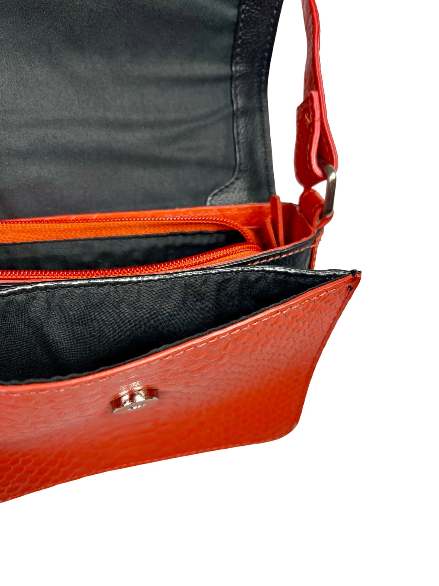 Oranje croco tas