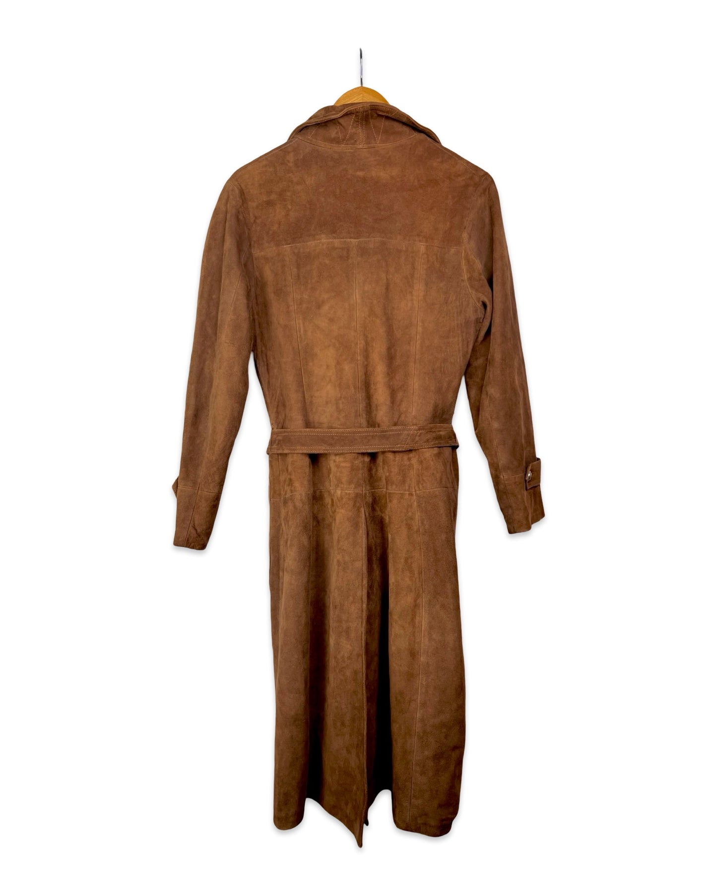 Vintage suède trenchcoat - S