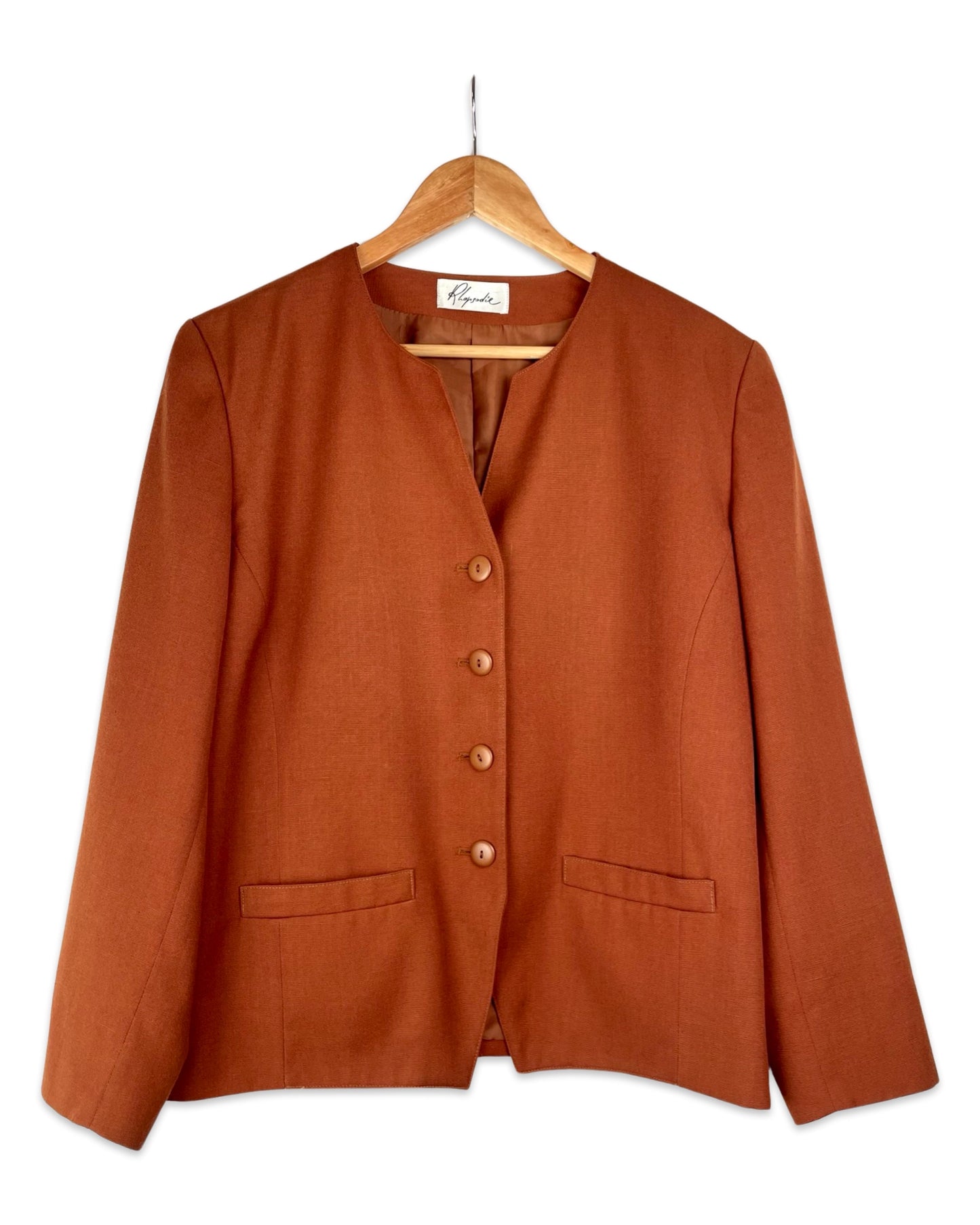 Vintage Cognac blazer - XL - Petit Paris Vintage