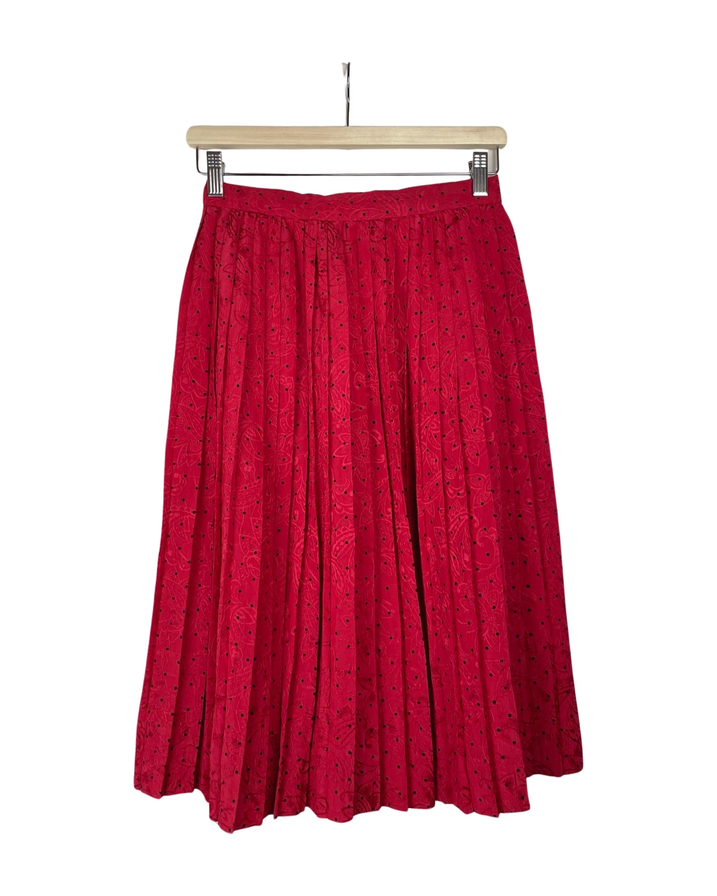 Vintage Plissérok met stippen - XS - Petit Paris Vintage