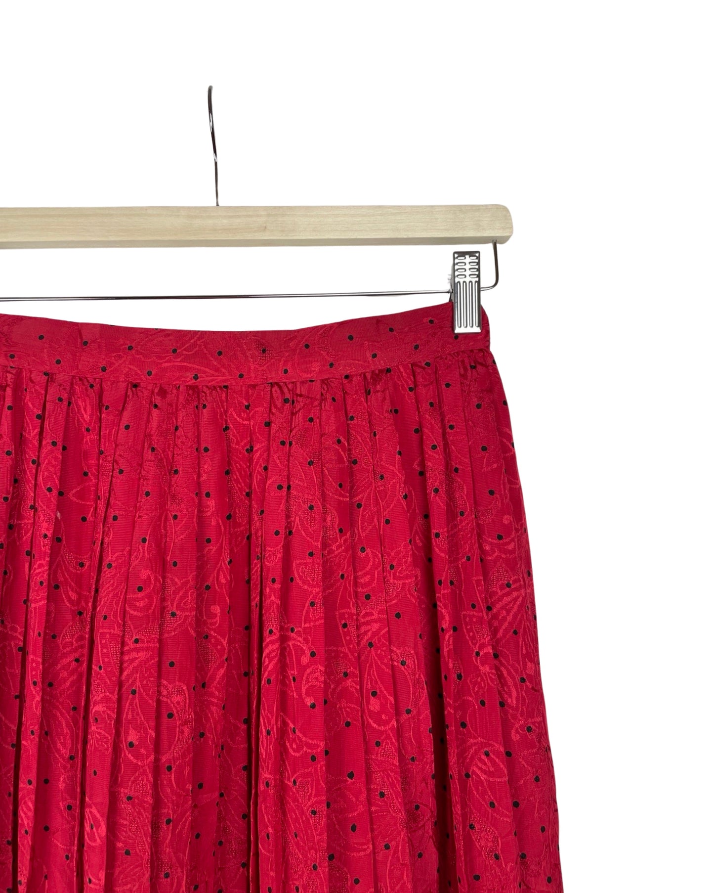 Vintage Plissérok met stippen - XS - Petit Paris Vintage