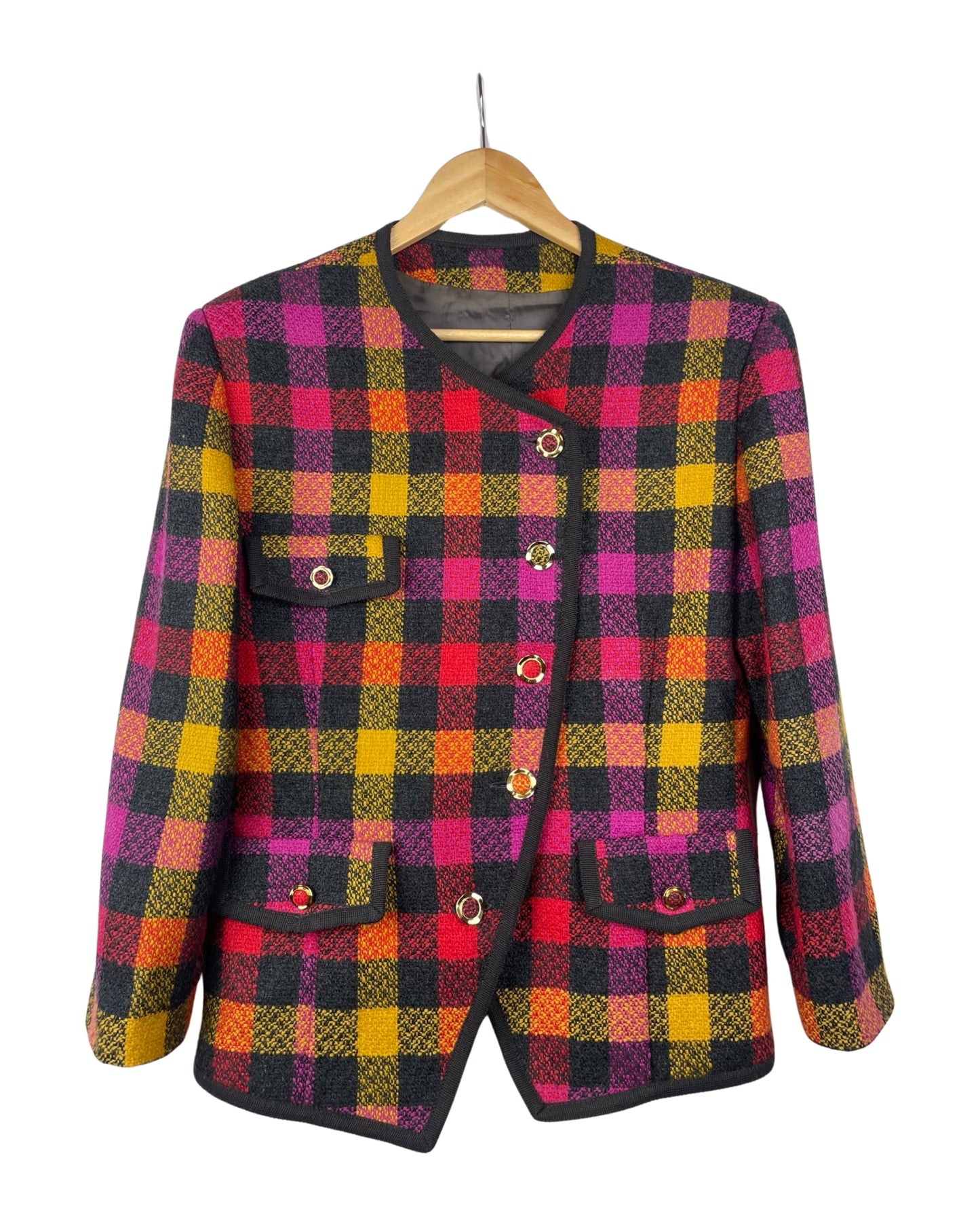 Vintage Geruite blazer - M - Petit Paris Vintage