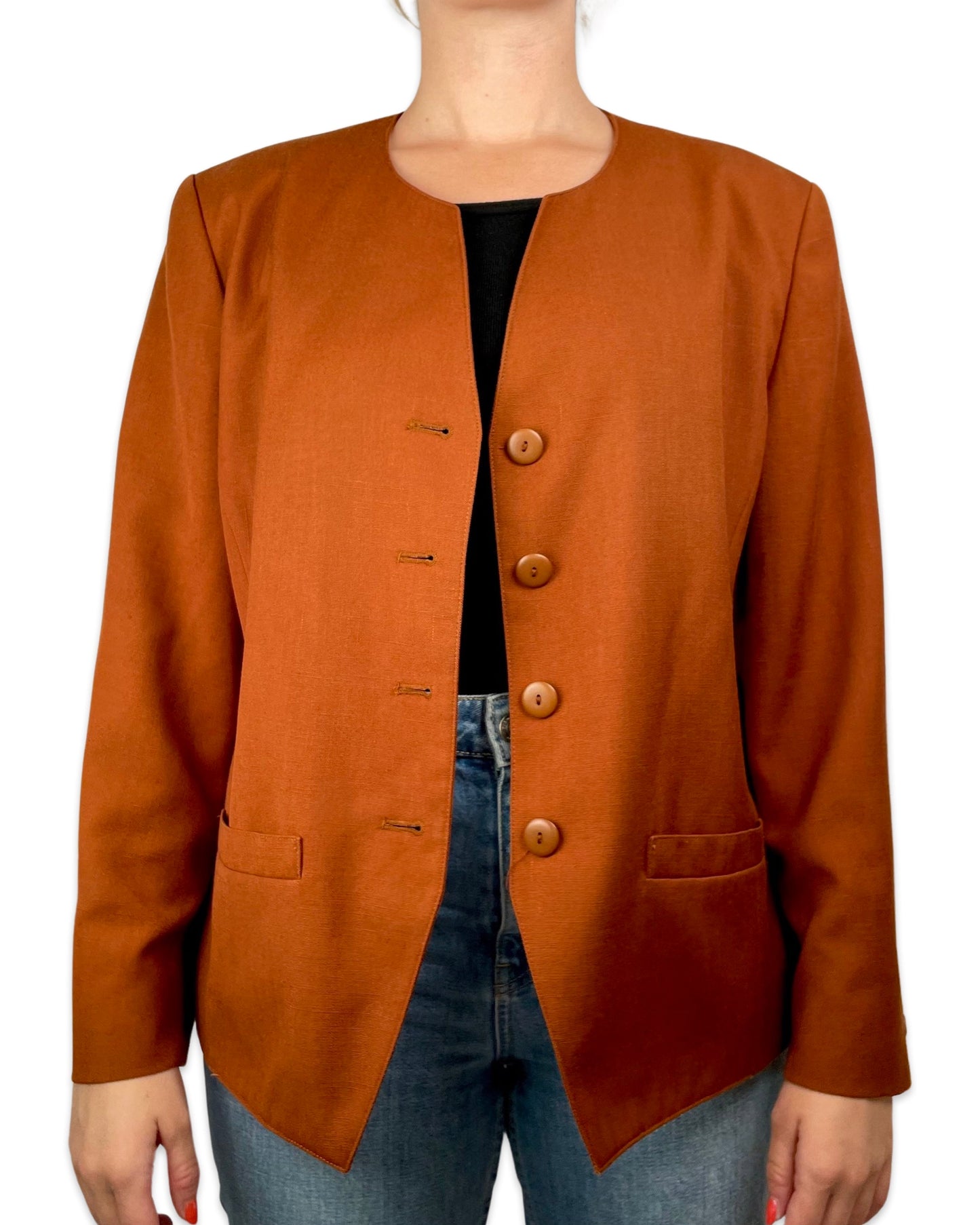 Vintage Cognac blazer - XL - Petit Paris Vintage