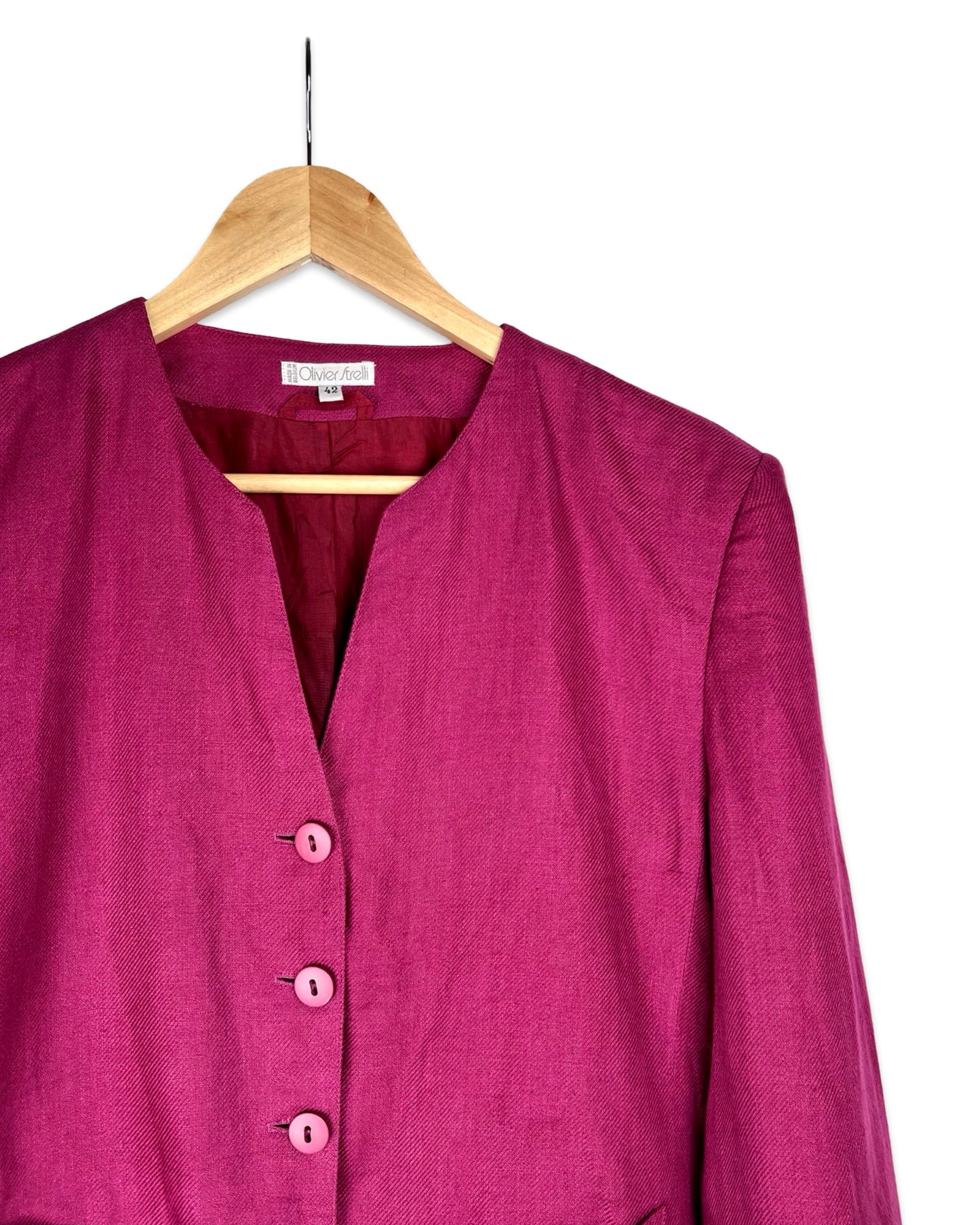 Berry linnen blazer - M