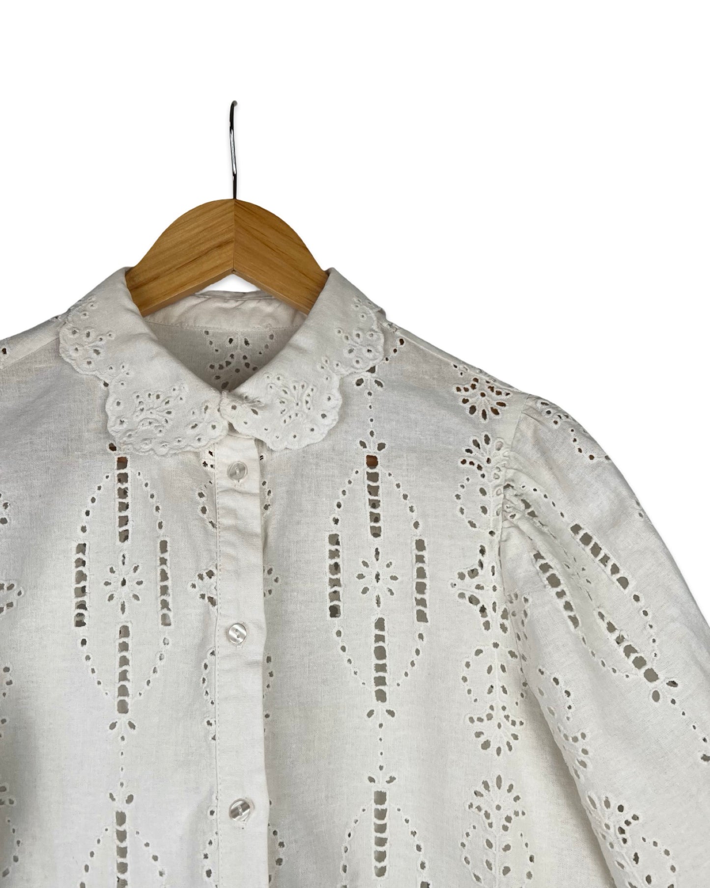 Broderie blouse - S