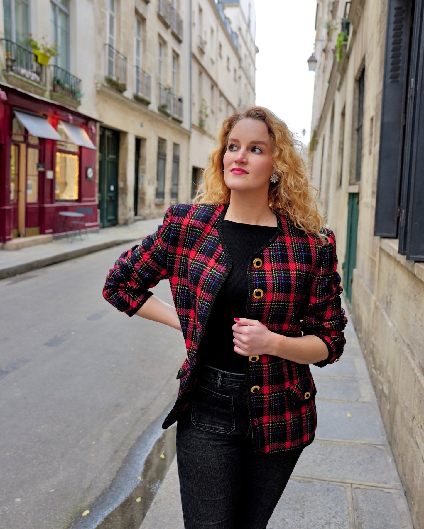Vintage Geruite blazer - M/L - Petit Paris Vintage