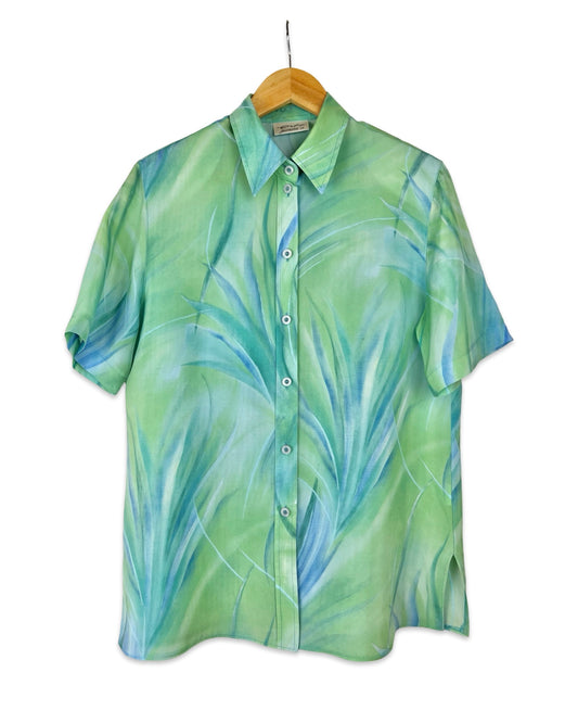 Zeegroene blouse - M