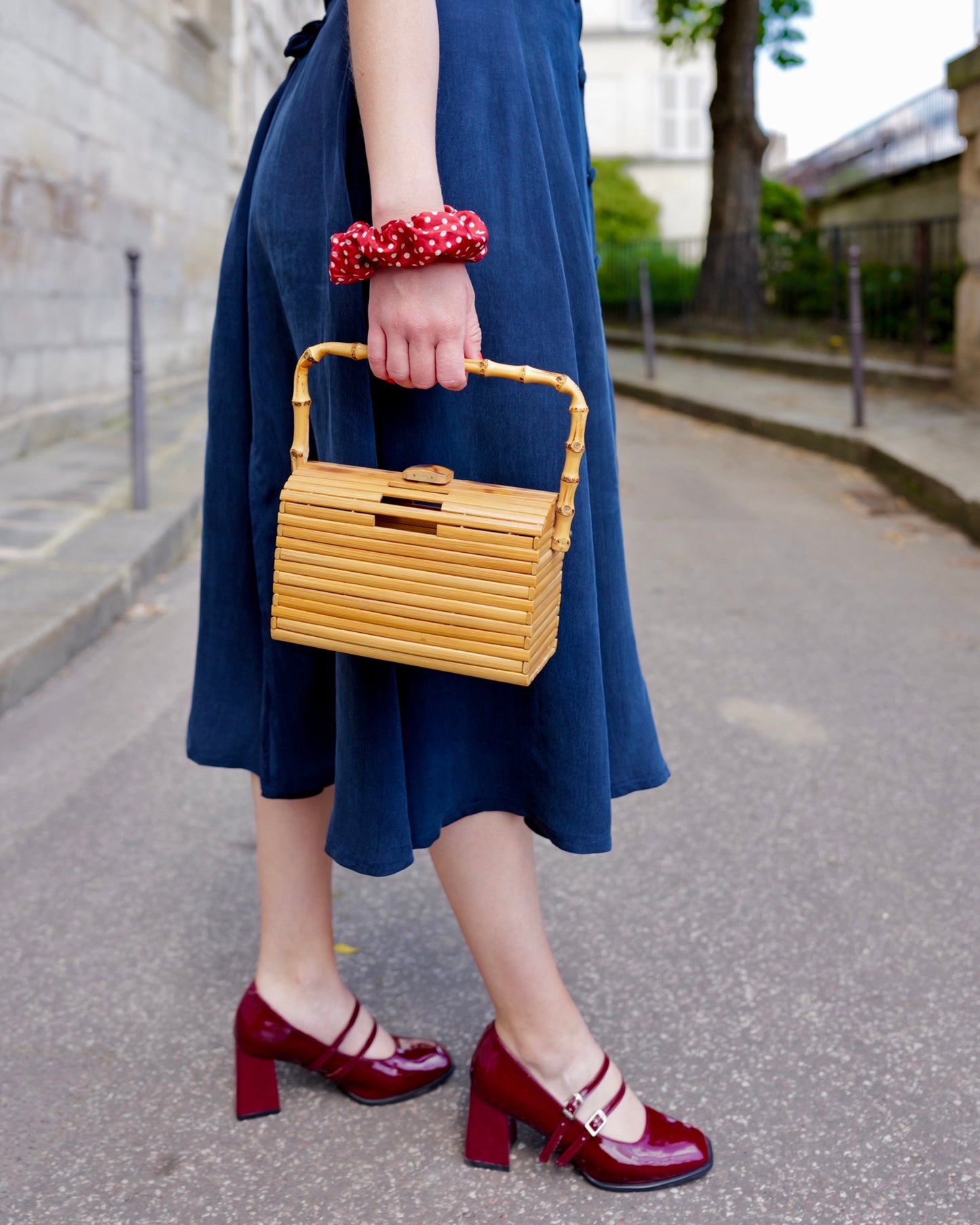 Vintage Tasje van bamboe - Petit Paris Vintage