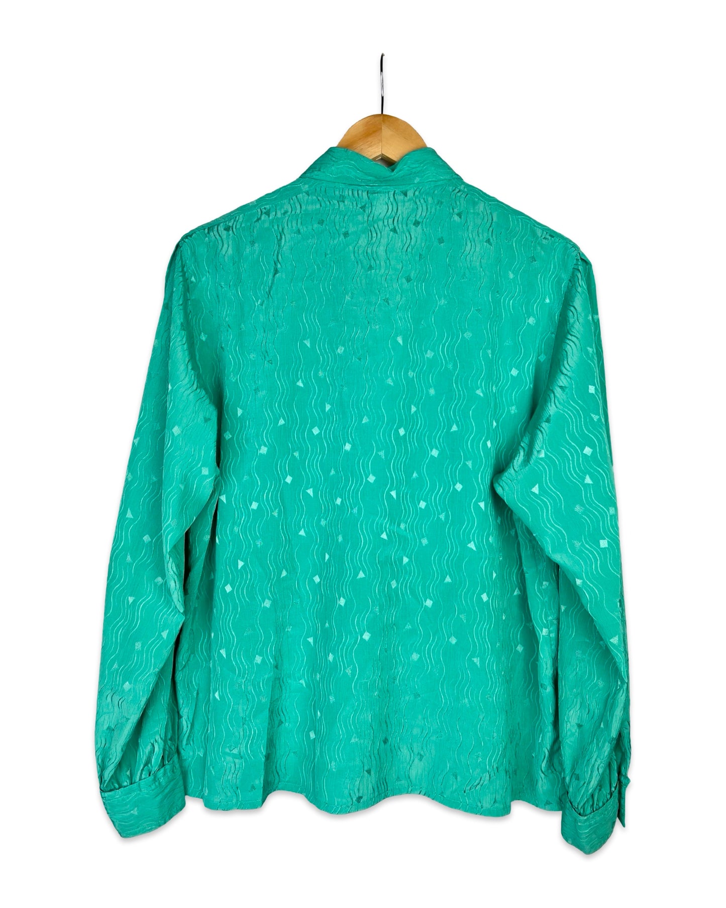 Vintage Turquoise blouse - L - Petit Paris Vintage
