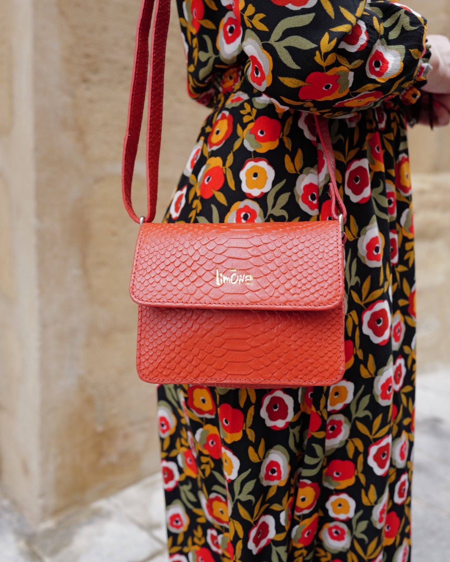 Oranje croco tas
