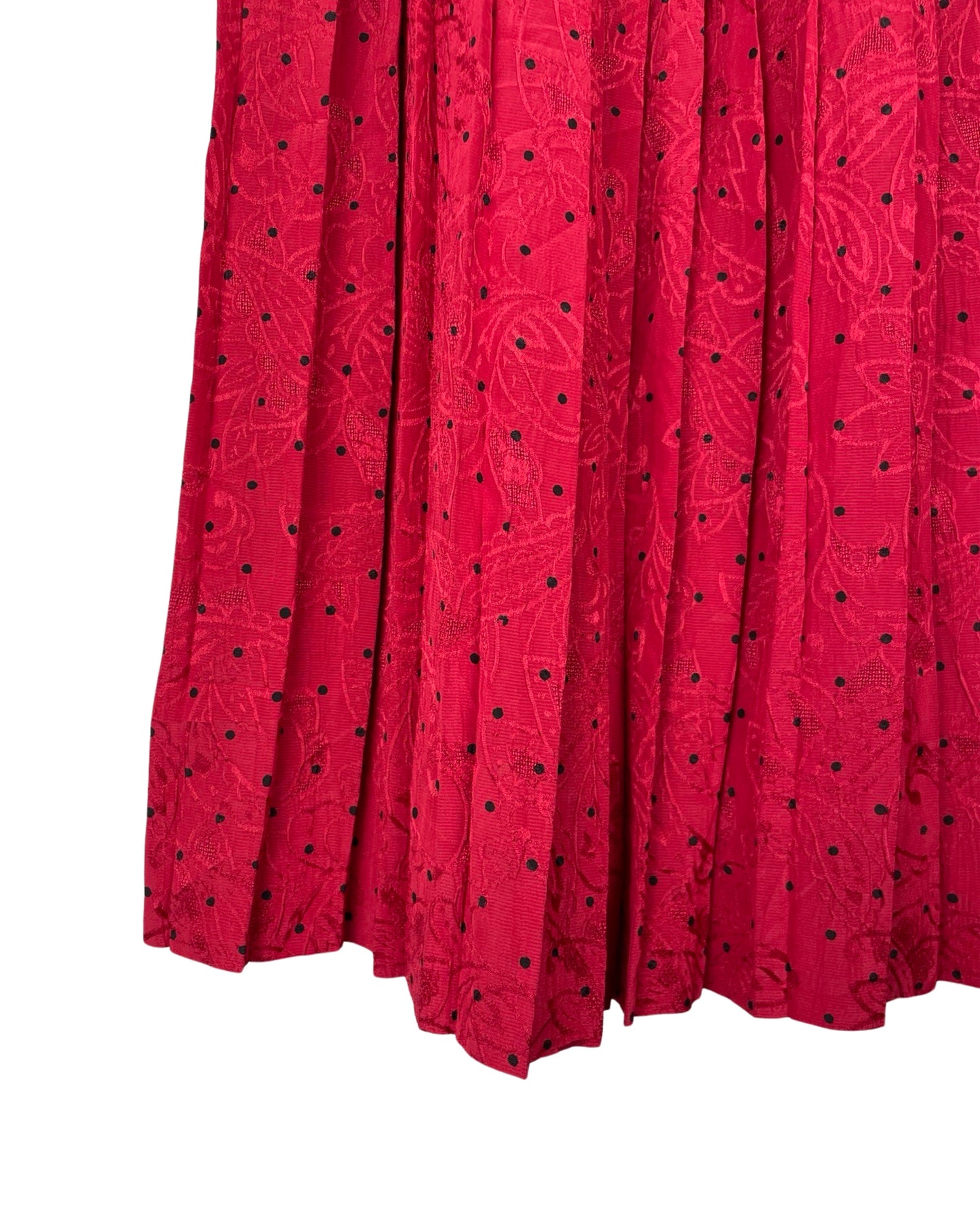 Vintage Plissérok met stippen - XS - Petit Paris Vintage