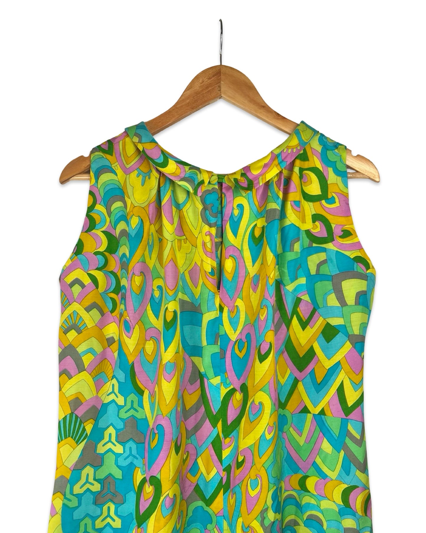 Vintage zijden sixties jurk - M