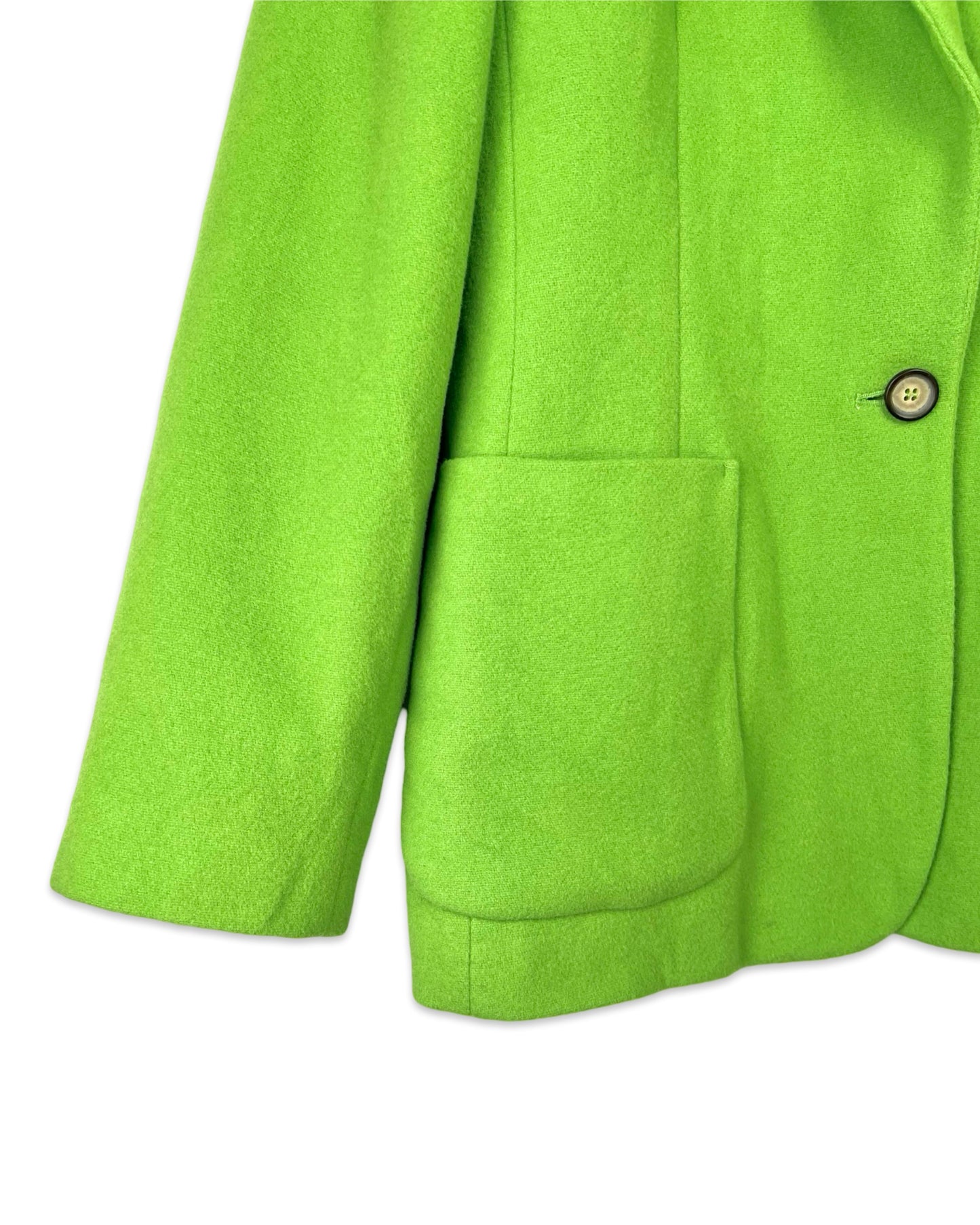 Groene wollen blazer - L