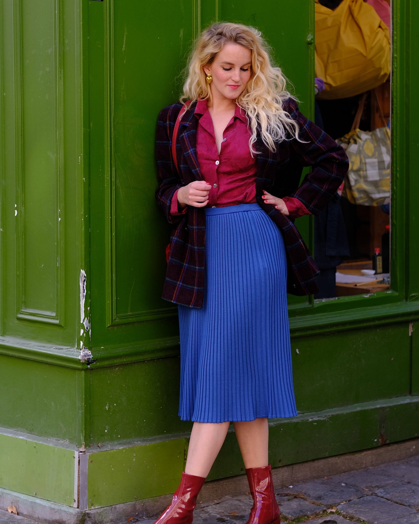 Vintage Gebreide midirok - M - Petit Paris Vintage