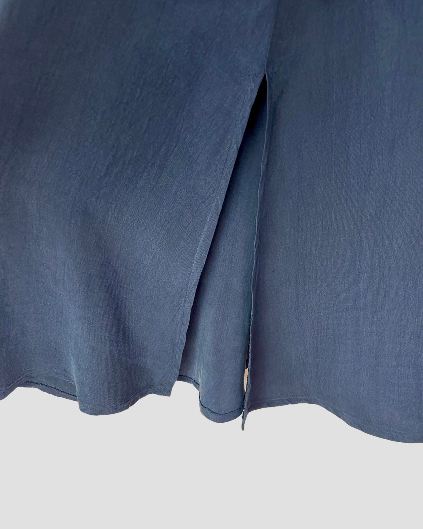 Vintage Donkerblauwe midi jurk - M - Petit Paris Vintage