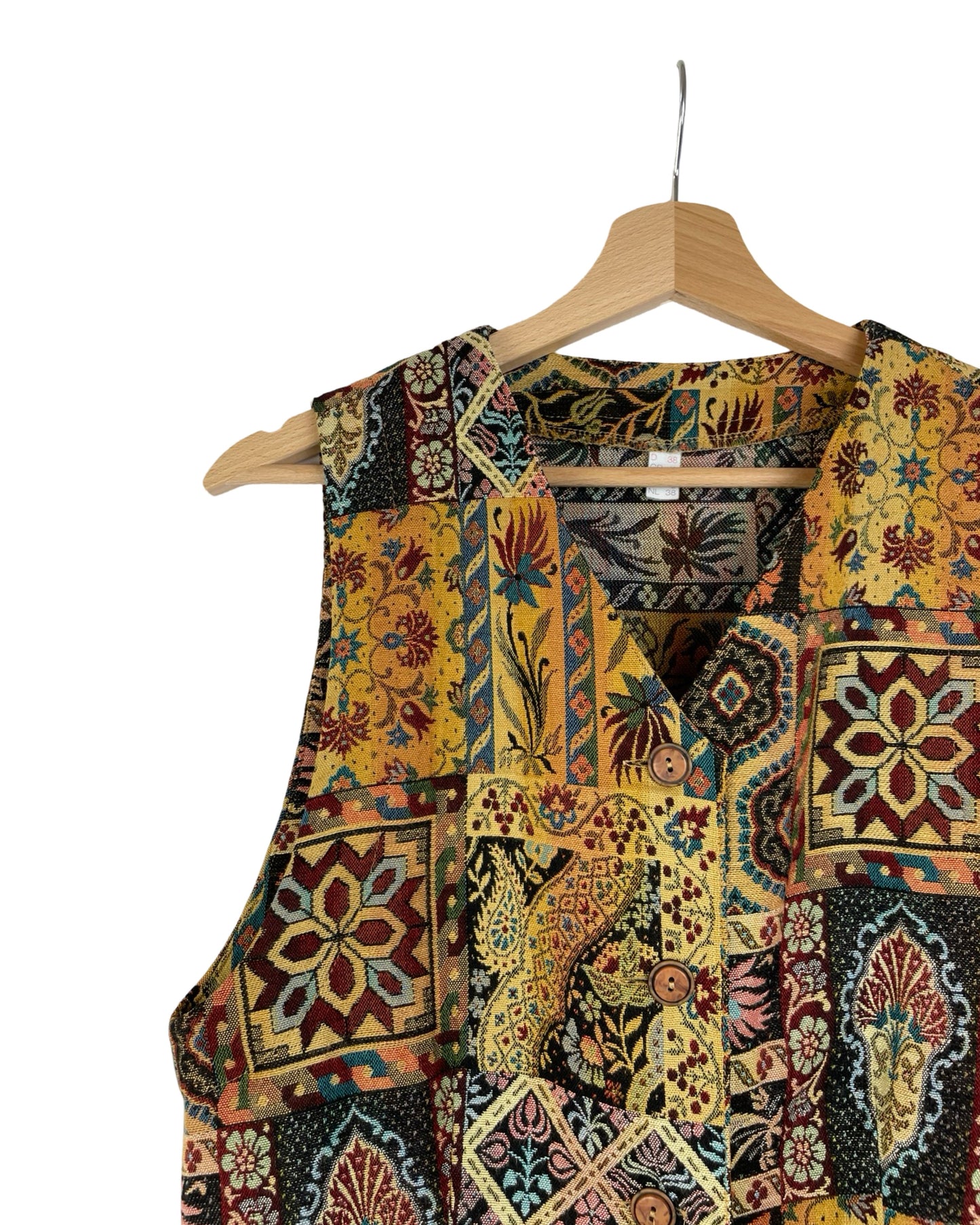 Vintage Jacquard gilet - S - Petit Paris Vintage