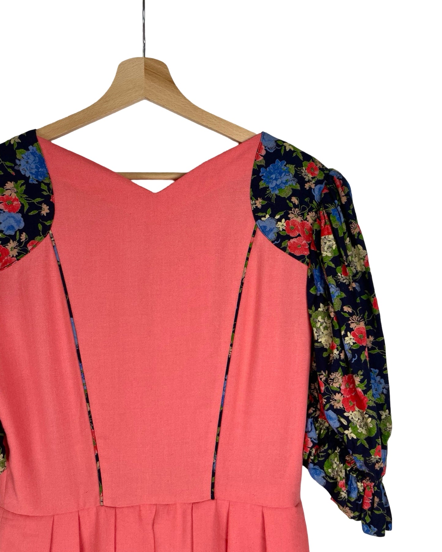 Vintage Jurk met pofmouwen - M - Petit Paris Vintage