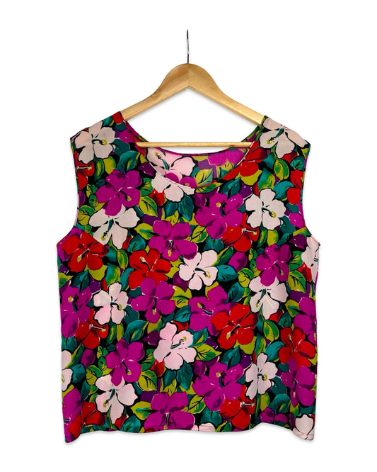 Vintage Bloementop - M - Petit Paris Vintage