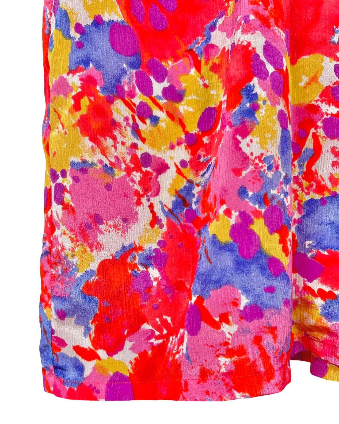 Vintage blouse met arty print - L